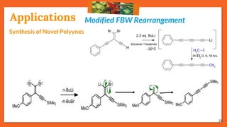 23
Modified FBW RearrangementApplications
Synthesis of Novel Polyynes
 