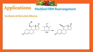 25
Modified FBW RearrangementApplications
Synthesis of Steroidal Alkynes
 