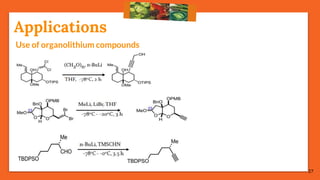 27
Applications
Use of organolithium compounds
(CH2O)n, n-BuLi
 