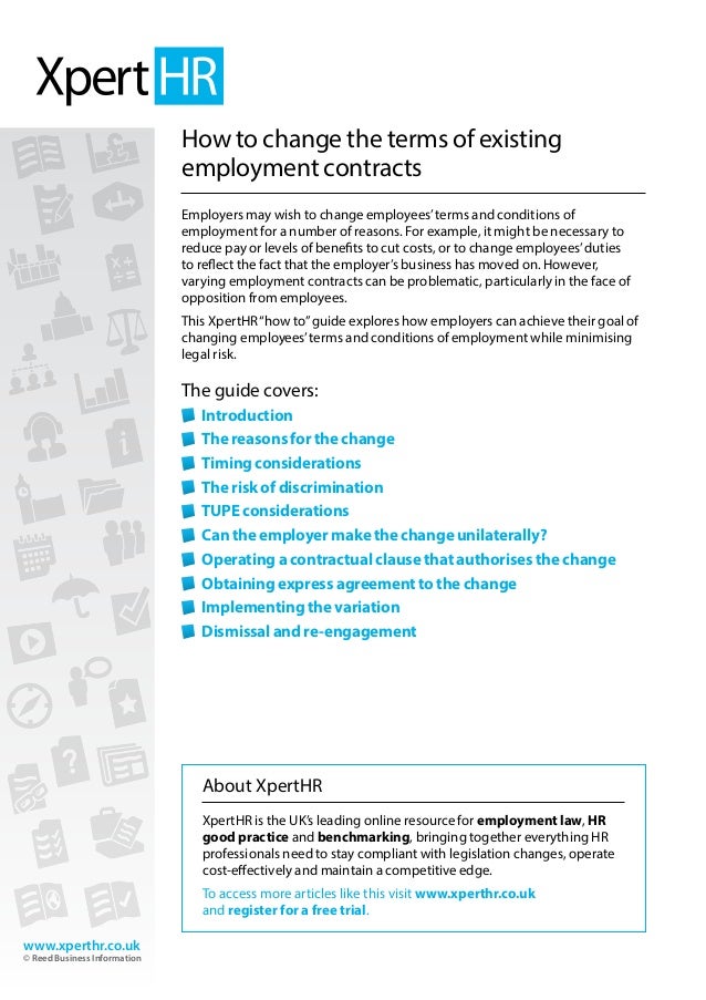 How to change the terms of existing employment contracts