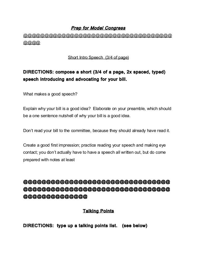 Prep for Model Congress