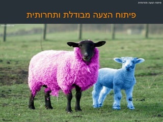 ‫ותחרותית‬ ‫מבודלת‬ ‫הצעה‬ ‫פיתוח‬
.1‫כבשים‬ ‫תמונה‬
‫תחרותית‬ ‫הצעה‬ ‫פיתוח‬
 
