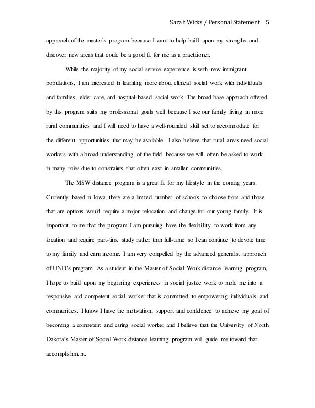 personal statement for care worker