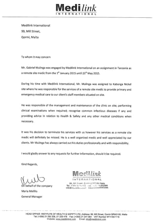 Medilink_Recommendation Letter_Gabriel Mulinga