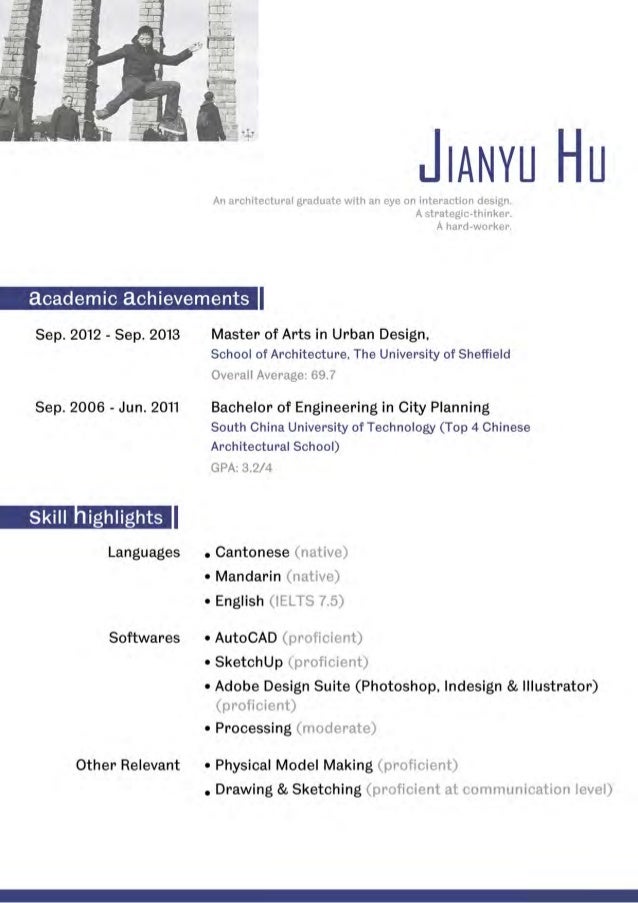 Cv Of Jianyu Hu Contact Info Not Included