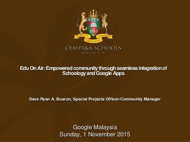 Google Education On Air Keynote Dave Ryan Buaron