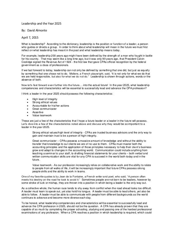 Leadership essays image