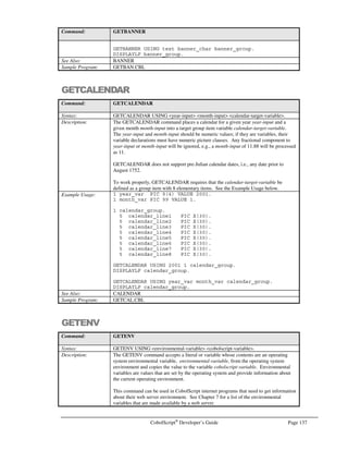 Page 116 CobolScript®
Developer’s Guide
 