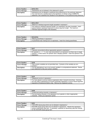 CobolScript®
Developer’s Guide Page 217
Company ODBC Driver Data Source
Objectivity, Inc.
Telephone: 650-254-7100
Fax: 650-254-7171
http://www.objectivity.com
Objectivity ODBC Driver Objectivity/DB
Ocelot Computer Services
Telephone: 780-472-6838
Email: 71022.733@compuserve.com
Ocelot ODBC Driver Ocelot SQL-92
Open Horizon Inc. (See IBM) Connection ODBC Client Connection Server
OpenLink Software Inc.
Telephone: 781-273-0900
Fax: 781-229-8030
http://www.openlinksw.com
OpenLink Universal Data Access
Driver Suite (client or server-side)
Informix
Ingres
Kubl
Oracle
Microsoft SQL Server
Postgres
Progress
SOLID
Sybase
Velocis
Operating System Support
Telephone: 561- 241-9900
Telephone: 800-333-5899
Fax 561-241-0003
http://www.ossfl.com
ViaODBC-32 Advanced Plus
UltPlus
Oracle Corporation 415-506-7000
http://www.oracle.com
Oracle ODBC Driver
Rdb ODBC Driver
Oracle Open Gateways
Oracle
ADABAS
Access
Btrieve
IDMS
Datacom
DB2
DMS II
FOCUS
Image/SQL
IMS
Infoman
Informix
Ingres
ISAM
M
Model 204
QSAM
Rdb
RDMS
RMS
SAP
SESAM
SQL Server
Supra
Sybase
System 2000
Teradata
TOTAL
UDS
Jukebox
VSAM
 