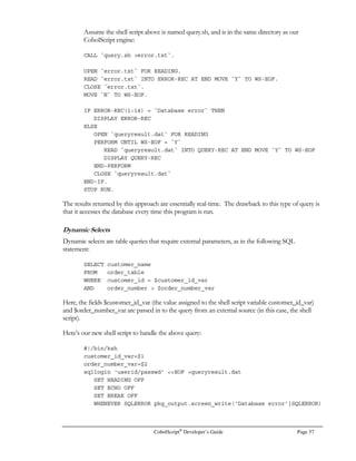 /		0
• Type II conditions are tests to determine whether the characters contained within an
alphanumeric variable or literal are NUMERIC or ALPHABETIC.
 