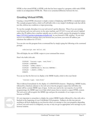 Page 46 CobolScript®
Developer’s Guide
 