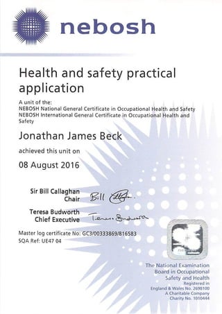 health and safety practical application 8 august 2016