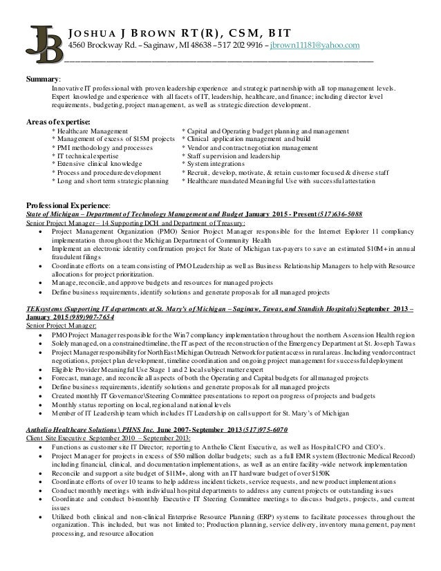 Resume And Cover Letter Joshua Brown 4 13 15