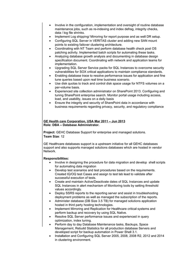SQL_DBA USA_M&T Bank | PDF
