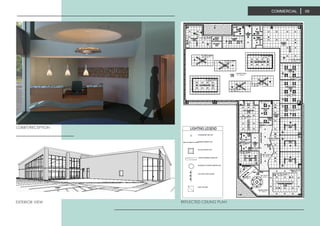 COMMERCIAL 09
LOBBY/RECEPTION
EXTERIOR VIEW REFLECTED CEILING PLAN
 
