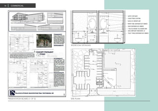COMMERCIAL14
RESTROOM DETAILING
PRESENTATION BOARD (1 OF 3) SITE PLAN
 