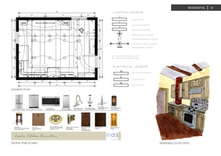 LIGHTING PLAN
DIGITAL FF&E BOARD RENDERED SOUTH VIEW
RESIDENTIAL 51
 