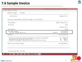 7.6 Sample Invoice
61
 