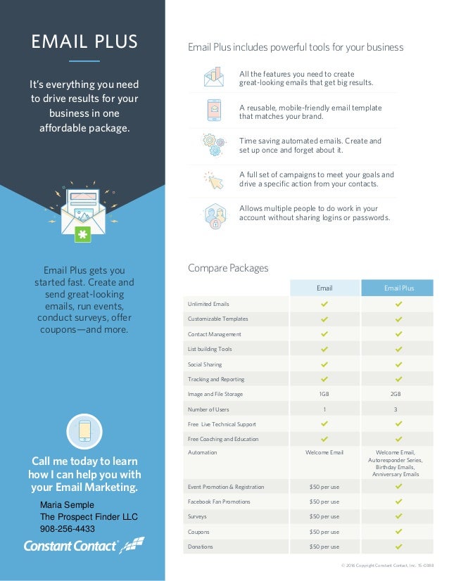 constant contact sell sheet customized sell sheet template