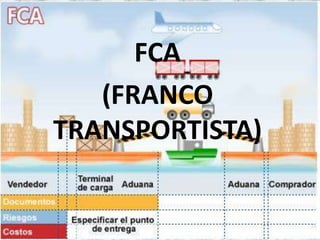FCA
(FRANCO
TRANSPORTISTA)
 