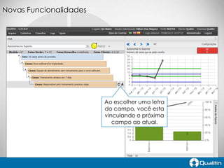 Novas Funcionalidades

Ao escolher uma letra
do campo, você esta
vinculando o próxima
campo ao atual.

 