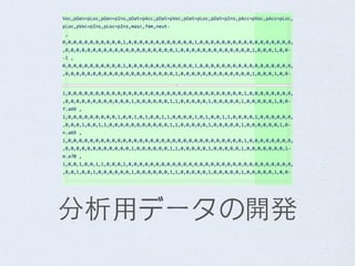 分析⽤用データの開発
 