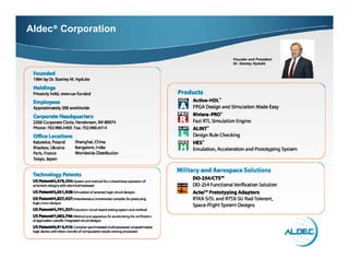 FPGA Camp - Aldec Presentation | PPT