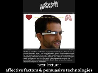 Master on Software Engineering :: Human-Computer Interaction
Dr. Sabin-Corneliu Buraga – www.purl.org/net/busaco
next lecture:
affective factors & persuasive technologies
 