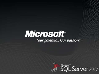 Indo para o proximo nivel:  MCSM e MCA em SQL Server 2012