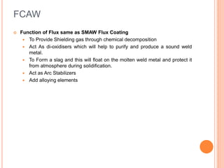 Defecte Fcaw Fcaw and saw welding process | PPTX