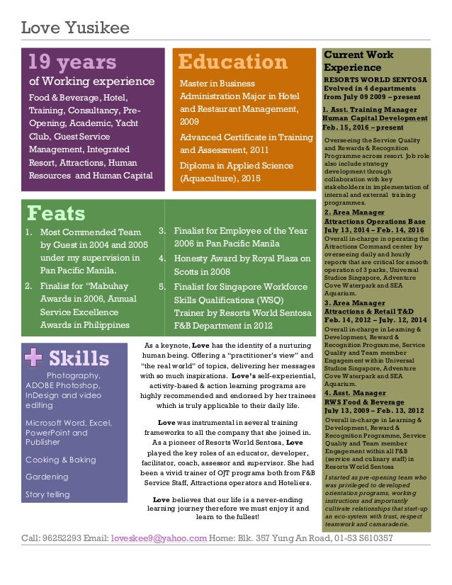 Love resume 2016