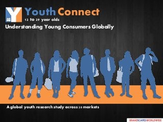 Understanding Young Consumers Globally
A global youth research study across 20 markets
YouthConnect
12 to 29 year olds
 