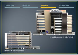 CONCEPT            DESIGN   IMAGE             FEATURES




                                    RING ROAD KILIMANI ELEVATION




LENANA ROAD ELEVATION
 