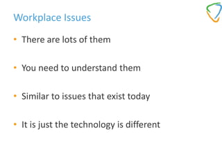 Social Media in the Workplace