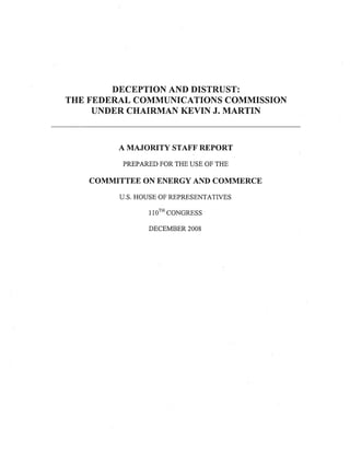 FCC Majority Staff Report