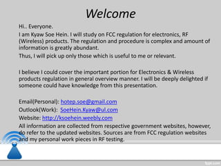 Fcc Overview FCC- regulatory overview | PPTX