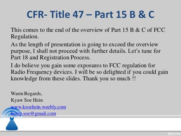 FCC- regulatory overview