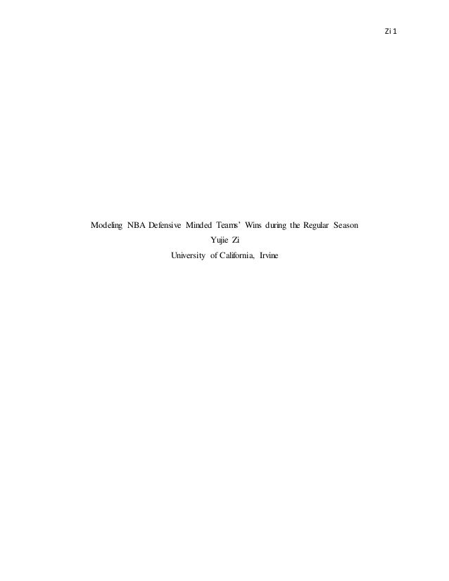 Research paper on nba