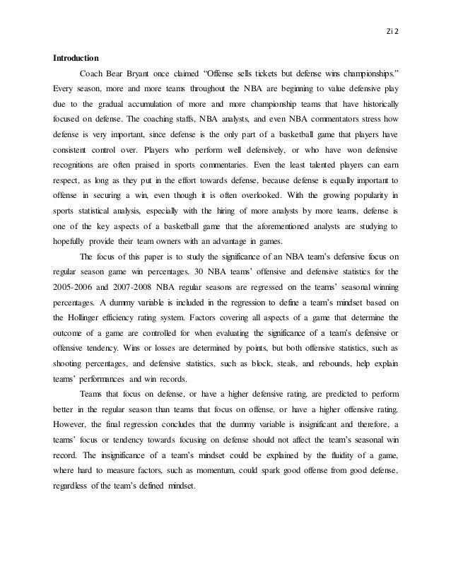 Research Paper: “NBA” – Sample Paper to Talk about Sports | blogger.com