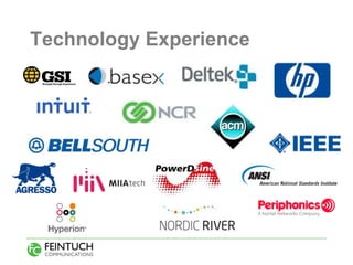 Technology Experience
 