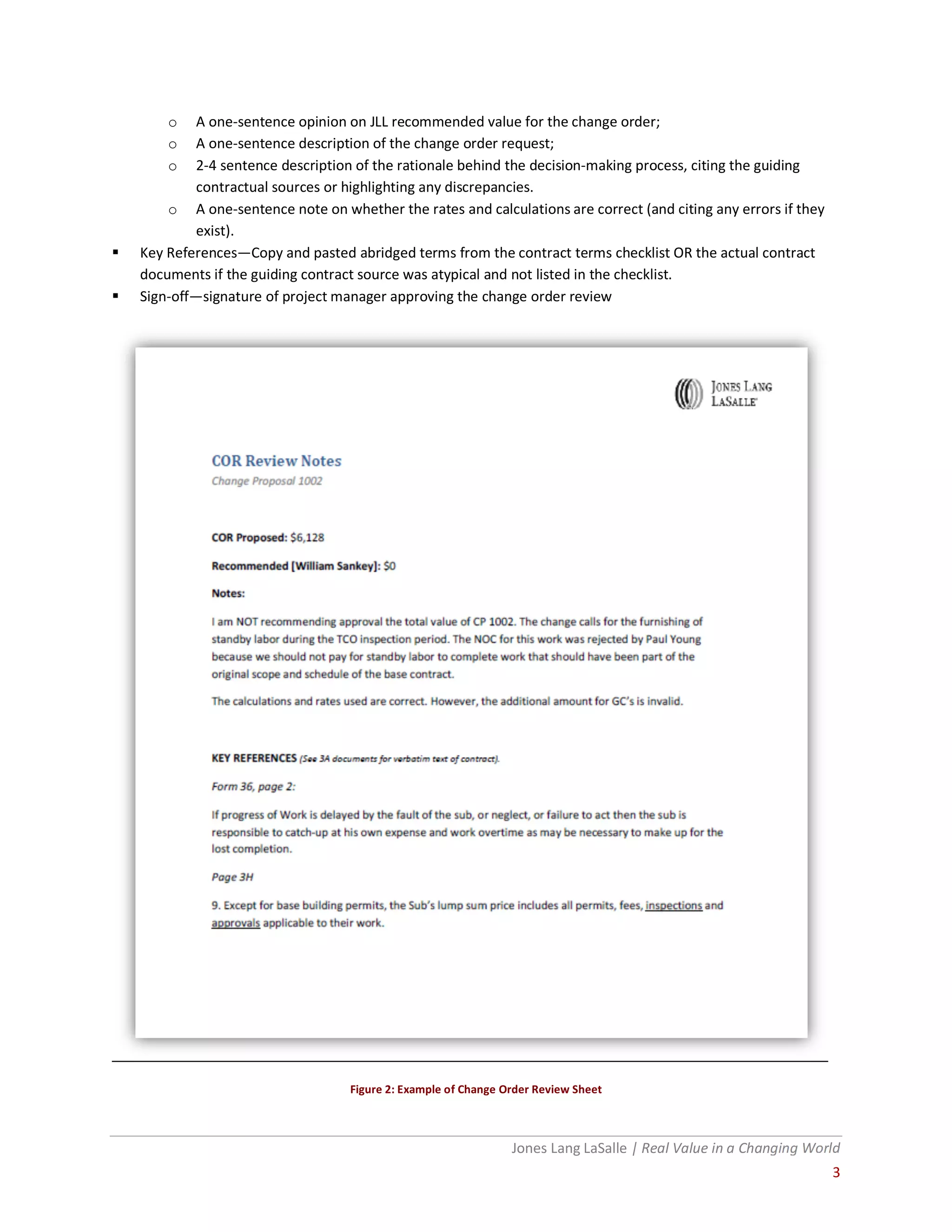 JLL Change Order process | PDF