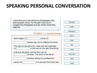 SPEAKING PERSONAL CONVERSATION