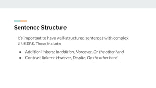 Structured Sentence Cambridge essay writing practice for b2 FCE | PPTX