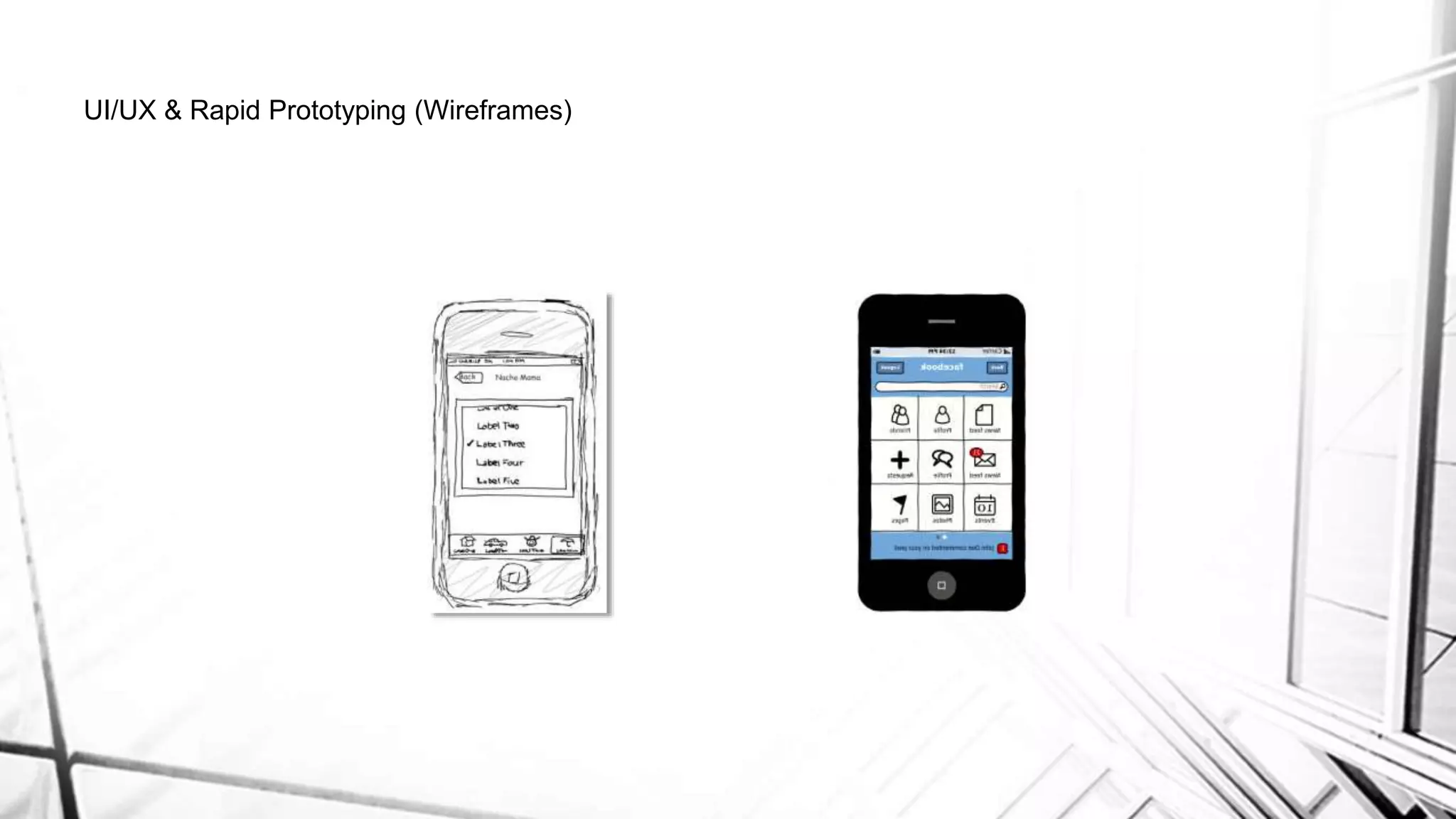 UI/UX & Rapid Prototyping (Wireframes)
 