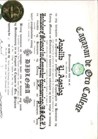 CoE Diploma