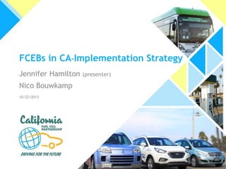 FCEBs in CA-Implementation Strategy
Jennifer Hamilton

(presenter)

Nico Bouwkamp
10/22/2013

1

 