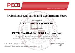 certificate- LEAD AUDITOR