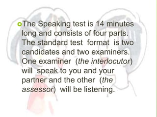 FCE Speaking Part I | PPTX