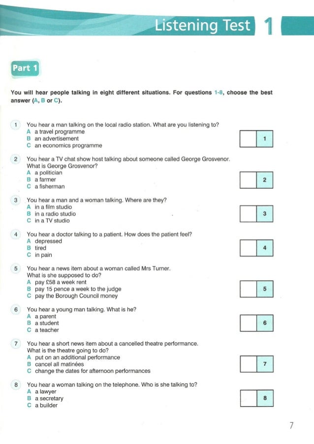 Fce Listening And Speaking 4987