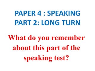 FCE Speaking Paper Part 2 | PPTX